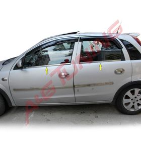Opel Corsa C Tk 2000-2006 Paslanmaz Çelik 4 Parça Krom Cam Çıtası