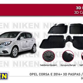 Opel Corsa D 2006-2014 3D Havuzlu Paspas