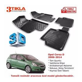 Opel Corsa D 2006-2014 Seti 3D Havuzlu Paspas