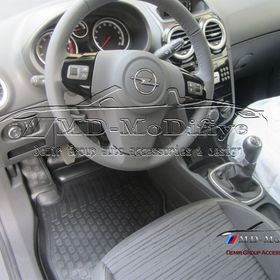 Opel Corsa D 2006 Sonrası 4 Parça Siyah 3D Novline Havuzlu Paspas