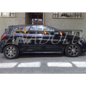 Opel Corsa D 2007-2015 Paslanmaz Çelik 6 Parça Krom Cam Çıtası