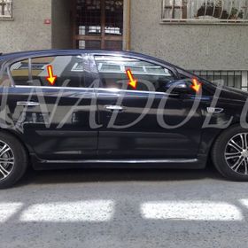 Opel Corsa D 2007-2015 Paslanmaz Çelik 6 Parça Krom Cam Çıtası