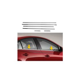 Opel Corsa D 2007-2015 Paslanmaz Çelik 6 Parça Krom Cam Çıtası