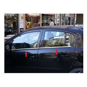 Opel Corsa D 2007 Üzeri 4 Parça Paslanmaz Çelik Cam Çıtası
