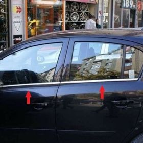 Opel Corsa D 2007 Üzeri 4 Parça Paslanmaz Çelik Cam Çıtası