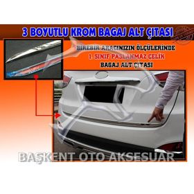 Opel Corsa D Formlu 2007-2015 Krom Bagaj Alt Çıtası