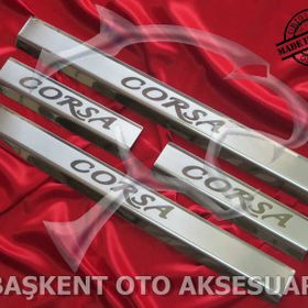 Opel Corsa D Lazer Kumlama 2007-2015 4 Parça Krom Kapı Eşiği