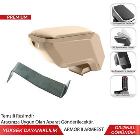 Opel Corsa E 2015 2018 Çelik Ayaklı Gri Siyah Kol Dayama Kolçağı