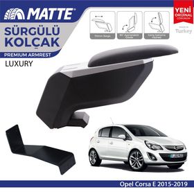 Opel Corsa E 2015 2018 Çelik Ayaklı Gri Siyah Kol Dayama Kolçağı