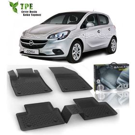 Opel Corsa E 2015 Siyah Havuzlu Paspas