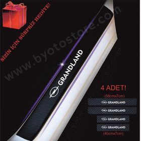 Opel Grandland 4 Adet Karbon Kapı Eşiği Sticker