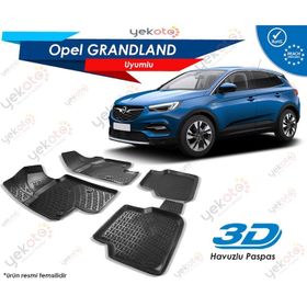 Opel Grandland Siyah 3D Havuzlu Paspas