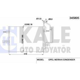 Opel Meriva Klima Radyatörü