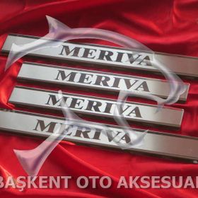 Opel Meriva Lazer Kumlama 2010 Üzeri 4 Parça Krom Kapı Eşiği