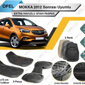 Opel Mokka 2012 Sonrası Siyah Havuzlu Paspas