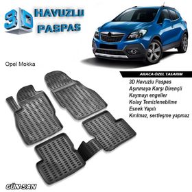 Opel Mokka Uyumlu 3D Havuzlu Paspas