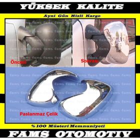 Opel Vivaro 2001-2014 Krom 2 Parça Ayna Kapağı