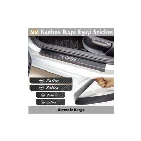 Opel Zafira 4 Adet Karbon Kapı Eşiği Sticker
