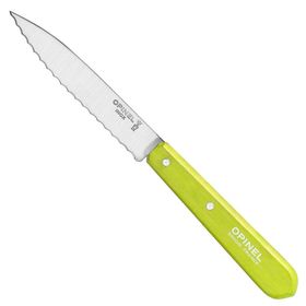 Opinel Essential No:113 Paslanmaz Çelik Tırtıklı Yeşil Renkli Soyma Bıçağı