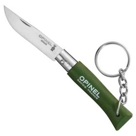 Opinel No 4 Yeşil Ahşap Saplı Anahtarlıklı Paslanmaz Çelik Çakı