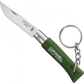 Opinel No 4 Yeşil Ahşap Saplı Anahtarlıklı Paslanmaz Çelik Çakı