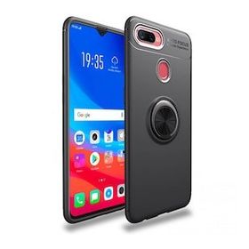 Oppo A12 Range Yüzüklü Silikon Siyah Kılıf
