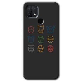 Oppo A15S Avengers Minimalism Baskılı Uyumlu Silikon Kılıf