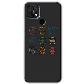 Oppo A15S Avengers Minimalism Baskılı Uyumlu Silikon Kılıf