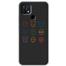 Oppo A15S Avengers Minimalism Baskılı Uyumlu Silikon Kılıf