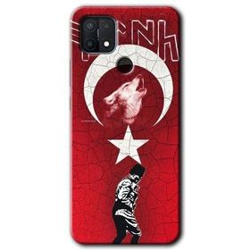 Oppo A15S Bozkurt Atam Baskılı Uyumlu Silikon Kılıf