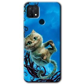 Oppo A15S Çılgın Kedi Baskılı Uyumlu Silikon Kılıf