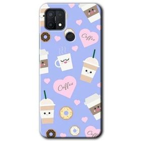 Oppo A15S Coffee Cake Baskılı Uyumlu Silikon Kılıf