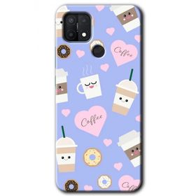 Oppo A15S Coffee Cake Baskılı Uyumlu Silikon Kılıf