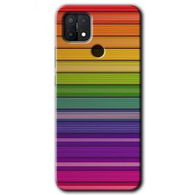Oppo A15S Colorful Lines Baskılı Uyumlu Silikon Kılıf