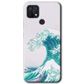 Oppo A15S Dalga Baskılı Uyumlu Silikon Kılıf