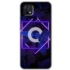 Oppo A15S Dark Neon Yaprak Ö Harfi Baskılı Uyumlu Silikon Kılıf
