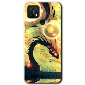 Oppo A15S Digital Dragon Baskılı Uyumlu Silikon Kılıf