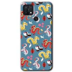 Oppo A15S Funky Dragon Baskılı Uyumlu Silikon Kılıf