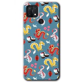 Oppo A15S Funky Dragon Baskılı Uyumlu Silikon Kılıf