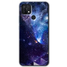Oppo A15S Galaksi Baskılı Uyumlu Silikon Kılıf