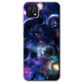Oppo A15S Gezegen Karışımı Baskılı Uyumlu Silikon Kılıf
