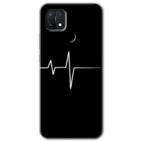 Oppo A15S Heart Rytm Baskılı Uyumlu Silikon Kılıf