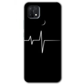 Oppo A15S Heart Rytm Baskılı Uyumlu Silikon Kılıf