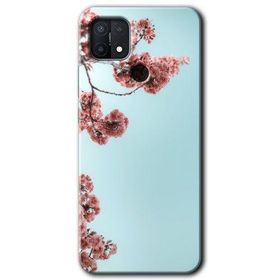 Oppo A15S Japon Çiçeği Baskılı Uyumlu Silikon Kılıf