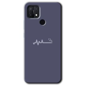 Oppo A15S Kara Kedi Baskılı Uyumlu Silikon Kılıf