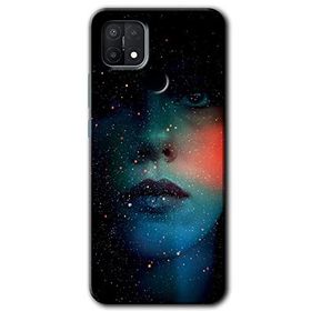 Oppo A15S Karanlık Kadın Baskılı Uyumlu Silikon Kılıf