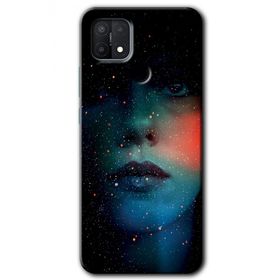 Oppo A15S Karanlık Kadın Baskılı Uyumlu Silikon Kılıf