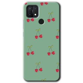 Oppo A15S Kiraz Berry Baskılı Uyumlu Silikon Kılıf