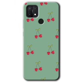 Oppo A15S Kiraz Berry Baskılı Uyumlu Silikon Kılıf