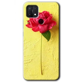 Oppo A15S Kırmızı Gül Baskılı Uyumlu Silikon Kılıf